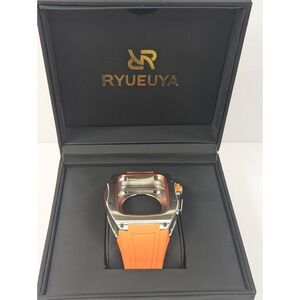 Orange Smartwatch Case with Silicone Band